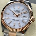ARF Factory Counterweight Rolex Datejust 126331 41mm Half Rose Gold White Dial (7) ARF Factory Counterweight Rolex Datejust 126331 41mm Half Rose Gold White Dial