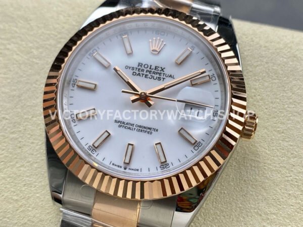ARF Factory Counterweight Rolex Datejust 126331 41mm Half Rose Gold White Dial (7) ARF Factory Counterweight Rolex Datejust 126331 41mm Half Rose Gold White Dial