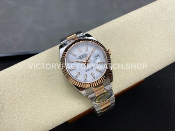 ARF Factory Counterweight Rolex Datejust 126331 41mm Half Rose Gold White Dial (8) ARF Factory Counterweight Rolex Datejust 126331 41mm Half Rose Gold White Dial