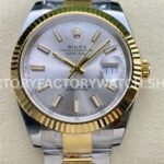 datejust 41 silver two tone arf