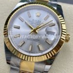 ARF Factory Counterweight  Rolex Datejust 126333-0001 41mm Half Yellow Gold Silver Dial