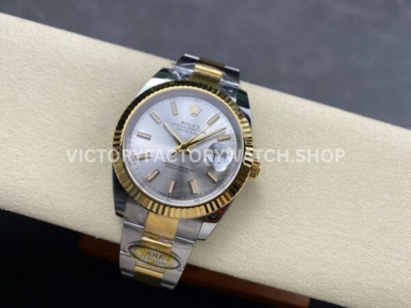 ARF Factory Counterweight  Rolex Datejust 126333-0001 41mm Half Yellow Gold Silver Dial