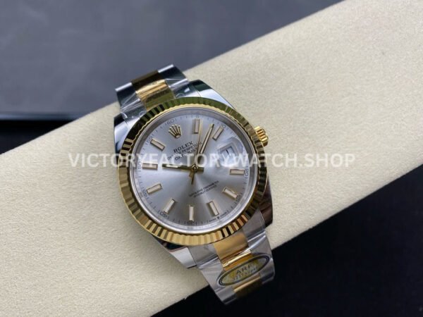 ARF Factory Counterweight  Rolex Datejust 126333-0001 41mm Half Yellow Gold Silver Dial