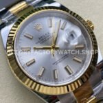 ARF Factory Counterweight  Rolex Datejust 126333-0001 41mm Half Yellow Gold Silver Dial