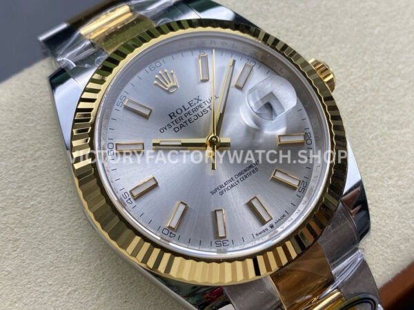 ARF Factory Counterweight  Rolex Datejust 126333-0001 41mm Half Yellow Gold Silver Dial
