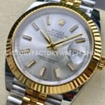 ARF Factory Counterweight Rolex Datejust 126333-0002 41mm Half Yellow Gold Silver Dial Jubilee