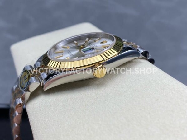 ARF Factory Counterweight Rolex Datejust 126333-0002 41mm Half Yellow Gold Silver Dial Jubilee