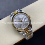 ARF Factory Counterweight Rolex Datejust 126333-0002 41mm Half Yellow Gold Silver Dial Jubilee