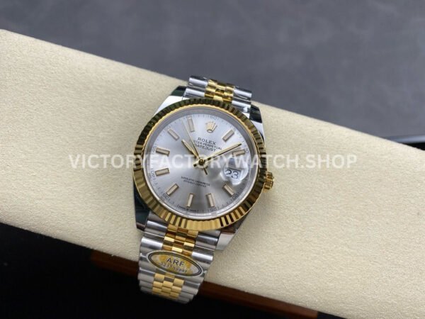 ARF Factory Counterweight Rolex Datejust 126333-0002 41mm Half Yellow Gold Silver Dial Jubilee