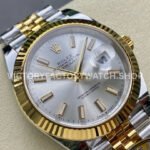 ARF Factory Counterweight Rolex Datejust 126333-0002 41mm Half Yellow Gold Silver Dial Jubilee