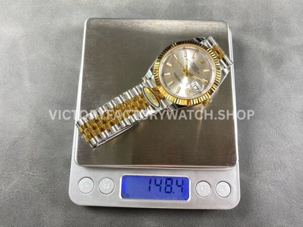 ARF Factory Counterweight Rolex Datejust 126333-0002 41mm Half Yellow Gold Silver Dial Jubilee