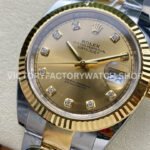 ARF Factory Counterweight Rolex Datejust 126333-0011 41mm Half Yellow Gold Champagne Diamond Dial (9) ARF Factory Counterweight Rolex Datejust 126333-0011 41mm Half Yellow Gold Champagne Diamond Dial