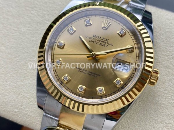 ARF Factory Counterweight Rolex Datejust 126333-0011 41mm Half Yellow Gold Champagne Diamond Dial (9) ARF Factory Counterweight Rolex Datejust 126333-0011 41mm Half Yellow Gold Champagne Diamond Dial