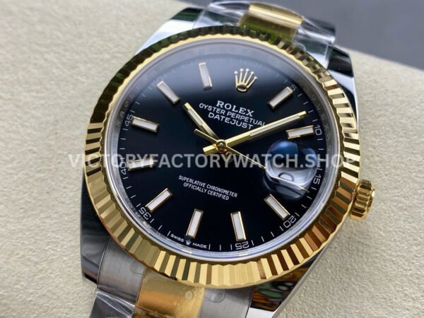 ARF Factory Counterweight Rolex Datejust 126333-0013 41mm Half Yellow Gold Black Dial (10) ARF Factory Counterweight Rolex Datejust 126333-0013 41mm Half Yellow Gold Black Dial