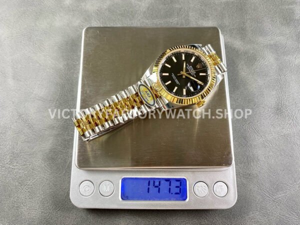 ARF Factory Counterweight Rolex Datejust 126333-0014 41mm Half Yellow Gold Black Dial Jubilee (5) ARF Factory Counterweight Rolex Datejust 126333-0014 41mm Half Yellow Gold Black Dial Jubilee