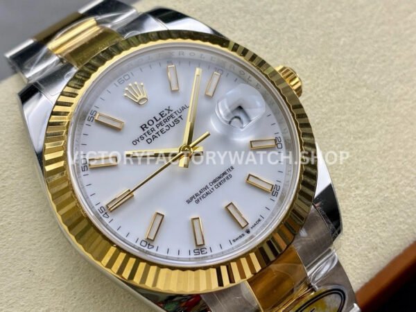 ARF Factory Counterweight Rolex Datejust 126333-0015 41mm Half Yellow Gold White Dial (1) ARF Factory Counterweight Rolex Datejust 126333-0015 41mm Half Yellow Gold White Dial