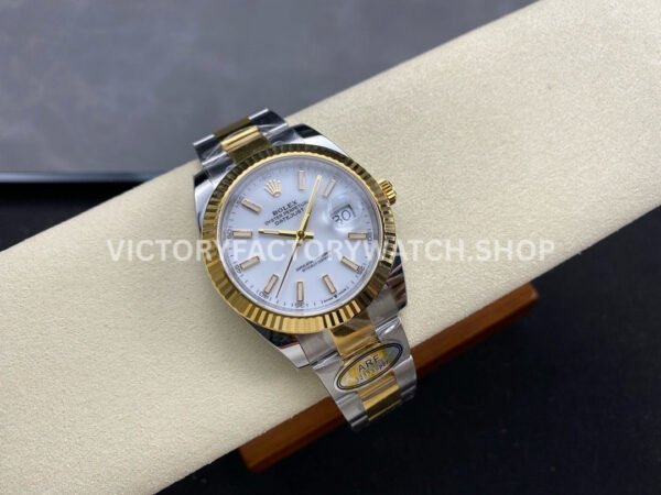 ARF Factory Counterweight Rolex Datejust 126333-0015 41mm Half Yellow Gold White Dial (11) ARF Factory Counterweight Rolex Datejust 126333-0015 41mm Half Yellow Gold White Dial