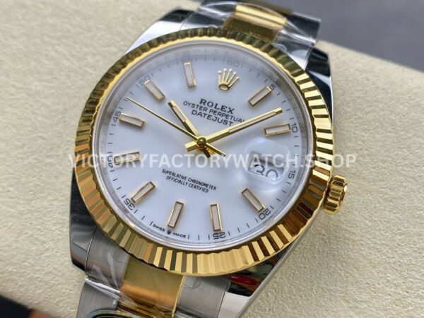ARF Factory Counterweight Rolex Datejust 126333-0015 41mm Half Yellow Gold White Dial (2) ARF Factory Counterweight Rolex Datejust 126333-0015 41mm Half Yellow Gold White Dial