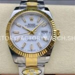 ARF Factory Counterweight Rolex Datejust 126333-0015 41mm Half Yellow Gold White Dial (4) datejust 41 white smooth arf