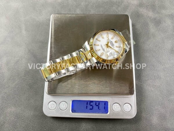 ARF Factory Counterweight Rolex Datejust 126333-0015 41mm Half Yellow Gold White Dial (9) ARF Factory Counterweight Rolex Datejust 126333-0015 41mm Half Yellow Gold White Dial