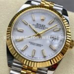ARF Factory Counterweight Rolex Datejust 126333-0016 41mm Half Yellow Gold White Dial Jubilee (2) ARF Factory Counterweight Rolex Datejust 126333-0016 41mm Half Yellow Gold White Dial Jubilee