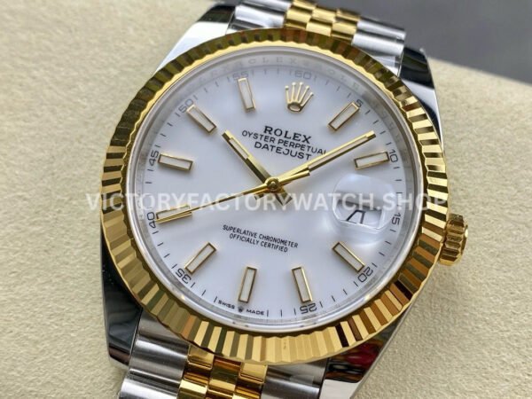 ARF Factory Counterweight Rolex Datejust 126333-0016 41mm Half Yellow Gold White Dial Jubilee (2) ARF Factory Counterweight Rolex Datejust 126333-0016 41mm Half Yellow Gold White Dial Jubilee
