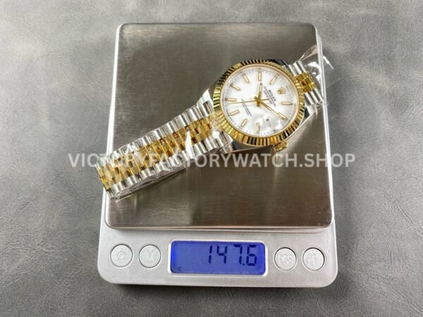 ARF Factory Counterweight Rolex Datejust 126333-0016 41mm Half Yellow Gold White Dial Jubilee (8) ARF Factory Counterweight Rolex Datejust 126333-0016 41mm Half Yellow Gold White Dial Jubilee