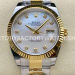 ARF Factory Counterweight Rolex Datejust 126333-0017 41mm Half Yellow Gold Mother Of Pearl (10) datejust 41 mop oyster arf