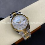 ARF Factory Counterweight Rolex Datejust 126333-0017 41mm Half Yellow Gold Mother Of Pearl (6) ARF Factory Counterweight Rolex Datejust 126333-0017 41mm Half Yellow Gold Mother Of Pearl Diamond Dial
