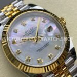 ARF Factory Counterweight Rolex Datejust 126333-0018 41mm Half Yellow Gold Mother Of Pearl Diamond Dial Jubilee