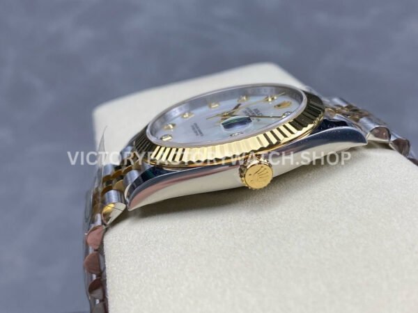 ARF Factory Counterweight Rolex Datejust 126333-0018 41mm Half Yellow Gold Mother Of Pearl Diamond Dial Jubilee
