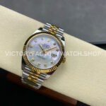 ARF Factory Counterweight Rolex Datejust 126333-0018 41mm Half Yellow Gold Mother Of Pearl Diamond Dial Jubilee