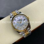 ARF Factory Counterweight Rolex Datejust 126333-0018 41mm Half Yellow Gold Mother Of Pearl Diamond Dial Jubilee