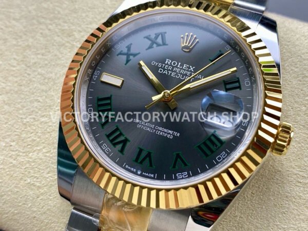 ARF Factory Counterweight Rolex Datejust 126333-0019 41mm Half Yellow Gold Roman Numerals Grey (4) ARF Factory Counterweight Rolex Datejust 126333-0019 41mm Half Yellow Gold Roman Numerals Grey Dial
