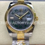 ARF Factory Counterweight Rolex Datejust 126333-0019 41mm Half Yellow Gold Roman Numerals Grey (5) datejust 41 roman jubilee arf