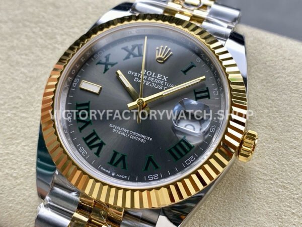 ARF Factory Counterweight Rolex Datejust 126333-0020 41mm Half Yellow Gold Roman Numera ARF Factory Counterweight Rolex Datejust 126333-0020 41mm Half Yellow Gold Roman Numerals Grey Dial Jubilee