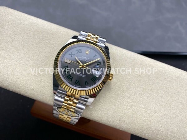 ARF Factory Counterweight Rolex Datejust 126333-0020 41mm Half Yellow Gold Roman Numera (7) ARF Factory Counterweight Rolex Datejust 126333-0020 41mm Half Yellow Gold Roman Numerals Grey Dial Jubilee