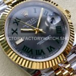 ARF Factory Counterweight Rolex Datejust 126333-0020 41mm Half Yellow Gold Roman Numera (8) ARF Factory Counterweight Rolex Datejust 126333-0020 41mm Half Yellow Gold Roman Numerals Grey Dial Jubilee