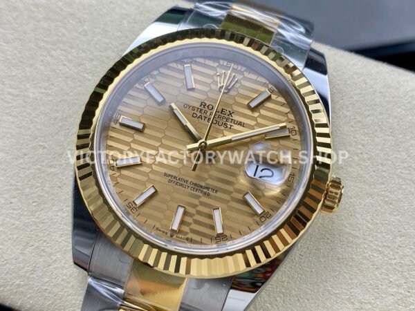 ARF Factory Counterweight Rolex Datejust 126333-0021 41mm Half Yellow Gold Fluted Champagne Dial (1) ARF Factory Counterweight Rolex Datejust 126333-0021 41mm Half Yellow Gold Fluted Champagne Dial