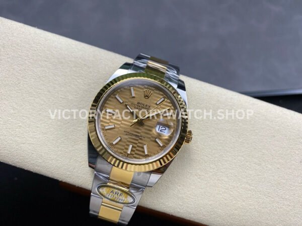 ARF Factory Counterweight Rolex Datejust 126333-0021 41mm Half Yellow Gold Fluted Champagne Dial ( (11) ARF Factory Counterweight Rolex Datejust 126333-0021 41mm Half Yellow Gold Fluted Champagne Dial