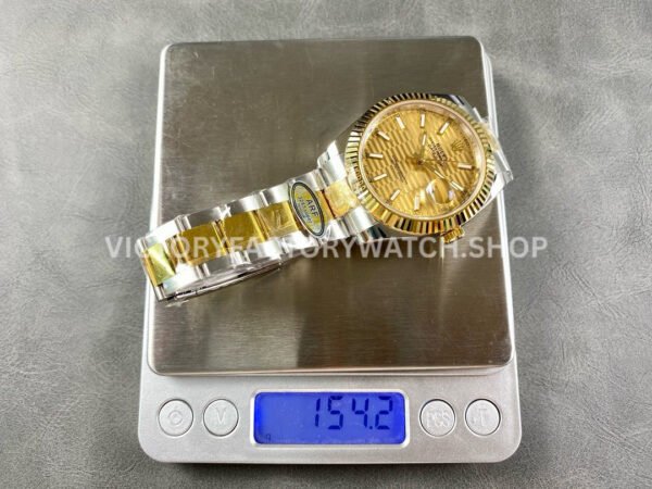 ARF Factory Counterweight Rolex Datejust 126333-0021 41mm Half Yellow Gold Fluted Champagne Dial ( (4) ARF Factory Counterweight Rolex Datejust 126333-0021 41mm Half Yellow Gold Fluted Champagne Dial