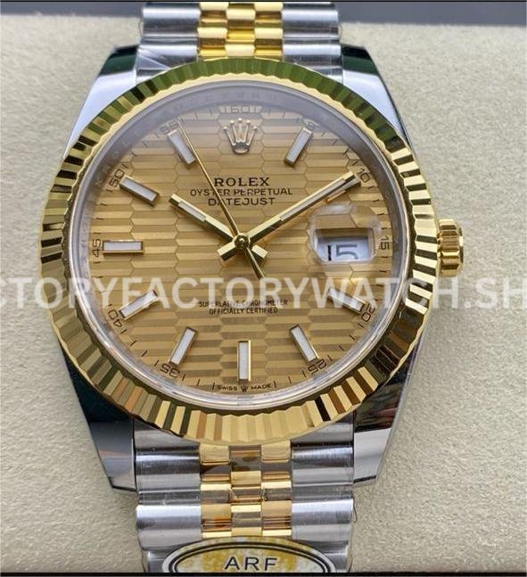 datejust 41 champagne two tone arf