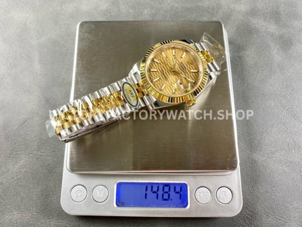 ARF Factory Counterweight Rolex Datejust 126333-0022 41mm Half Yellow Gold Fluted Champagne Dial Jubilee