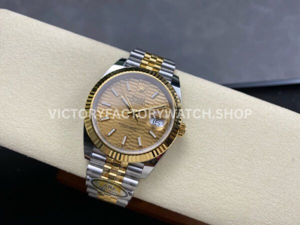 ARF Factory Counterweight Rolex Datejust 126333-0022 41mm Half Yellow Gold Fluted Champagne Dial Jubilee