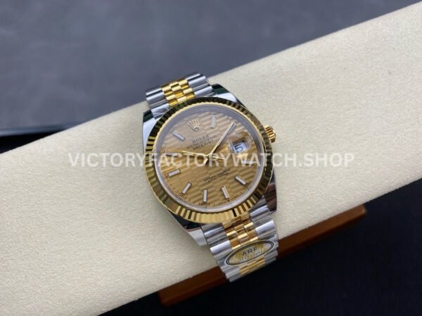 ARF Factory Counterweight Rolex Datejust 126333-0022 41mm Half Yellow Gold Fluted Champagne Dial Jubilee