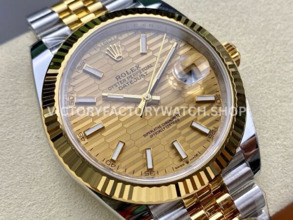 ARF Factory Counterweight Rolex Datejust 126333-0022 41mm Half Yellow Gold Fluted Champagne Dial Jubilee