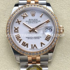 arf rolex datejust 31mm 278381rbr rose gold steel watch