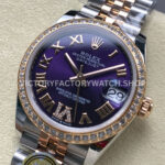 ARF Factory Counterweight Rolex Datejust 278381RBR-0020 31mm Rose Gold Diamond Bezel Roman VI Purple Dial (1) ARF Factory Counterweight Rolex Datejust 278381RBR-0020 31mm Rose Gold Diamond Bezel Roman VI Purple Dial