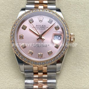 arf rolex datejust 278381rbr diamond bezel ladies watch