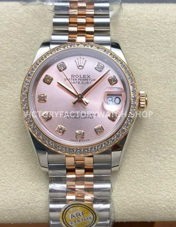 datejust 31 rose dial diamond arf